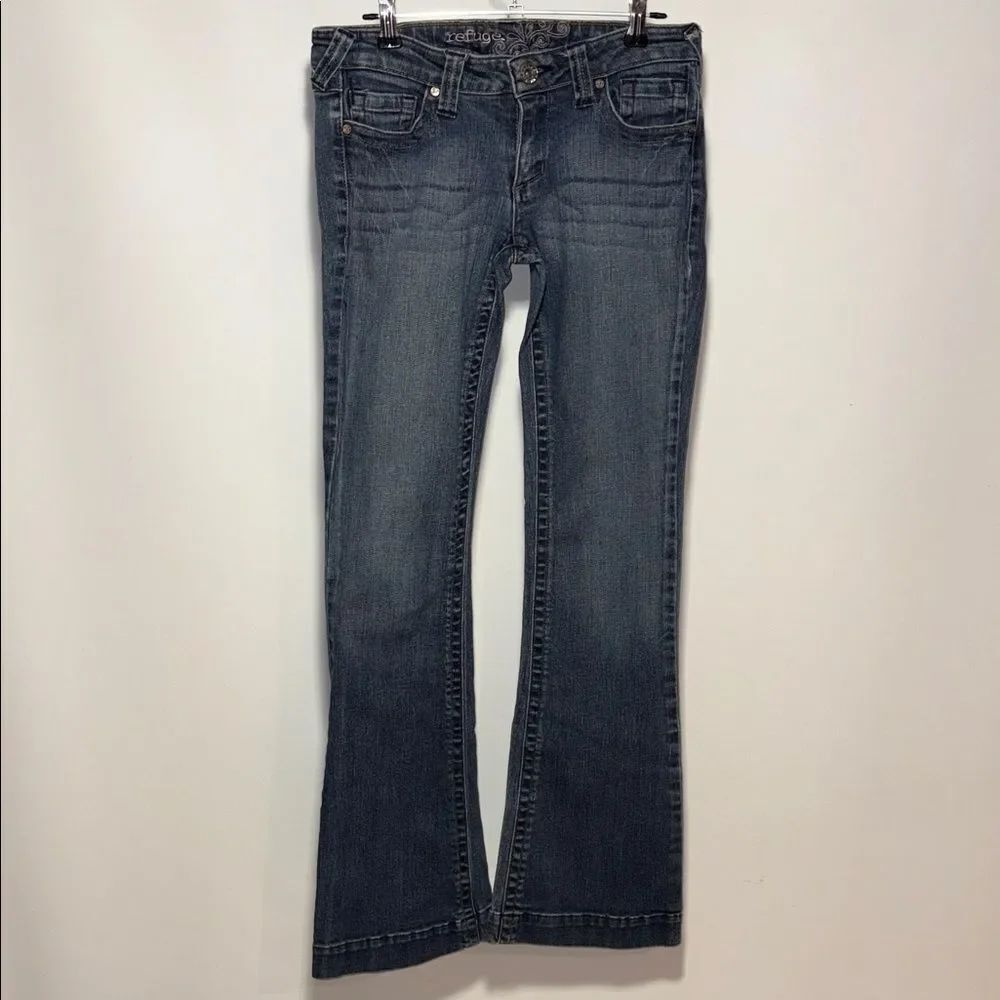 Refuge Women's Boot Cut Jeans - Dark Blue